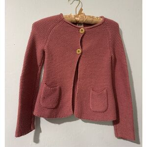 Mini Boden knit sweater 2 button front 7-8 girls